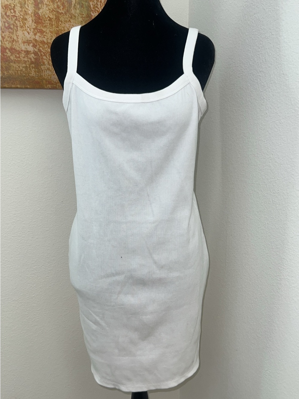 Source Unknown White Midi Tank Slip Dress